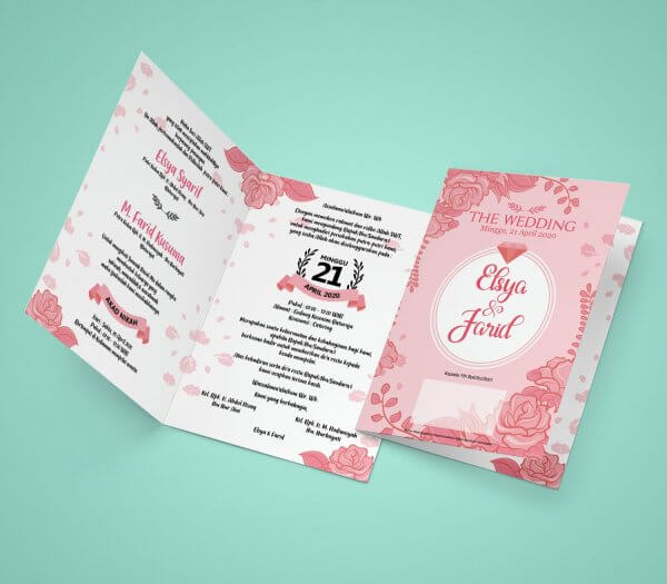 undangan pernikahan softcover siap cetak BC77